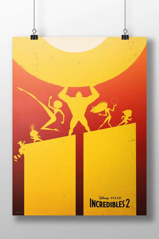 The Incredibles family (Mr. Incredible, Elastigirl, Violet, Dash, Frozone, Baby Jack-Jack) from Disney·Pixar's "Incredibles