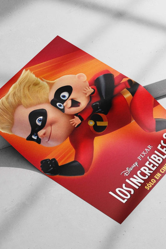 Mr. Incredible (Hank Parrish) and Jack-Jack Parrish from the Disney-Pixar franchise *The Incredibles*. Main Subject: Mr.
