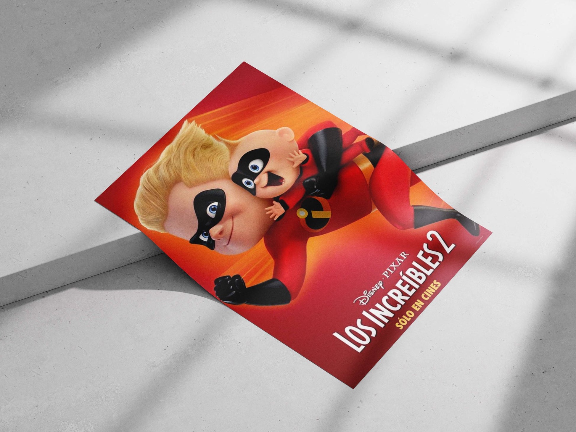 Mr. Incredible (Hank Parrish) and Jack-Jack Parrish from the Disney-Pixar franchise *The Incredibles*. Main Subject: Mr.