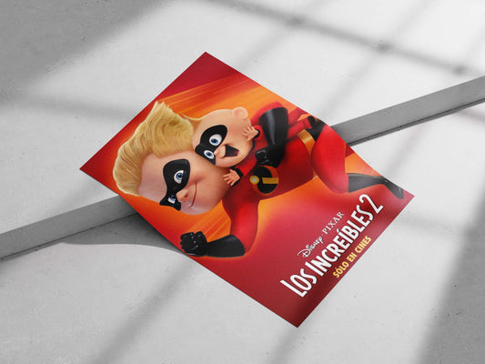 Mr. Incredible (Hank Parrish) and Jack-Jack Parrish from the Disney-Pixar franchise *The Incredibles*. Main Subject: Mr.
