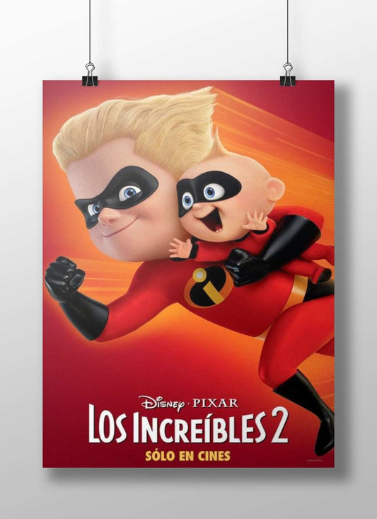 Mr. Incredible (Hank Parrish) and Jack-Jack Parrish from the Disney-Pixar franchise *The Incredibles*. Main Subject: Mr.