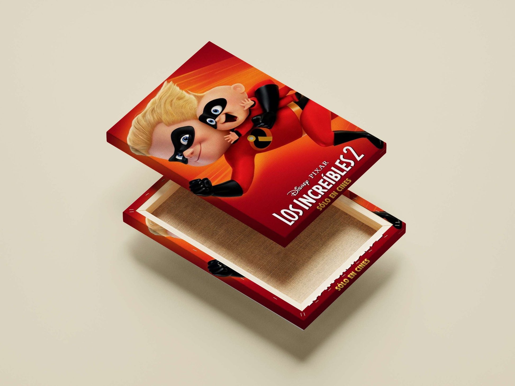 Mr. Incredible (Hank Parrish) and Jack-Jack Parrish from the Disney-Pixar franchise *The Incredibles*. Main Subject: Mr.