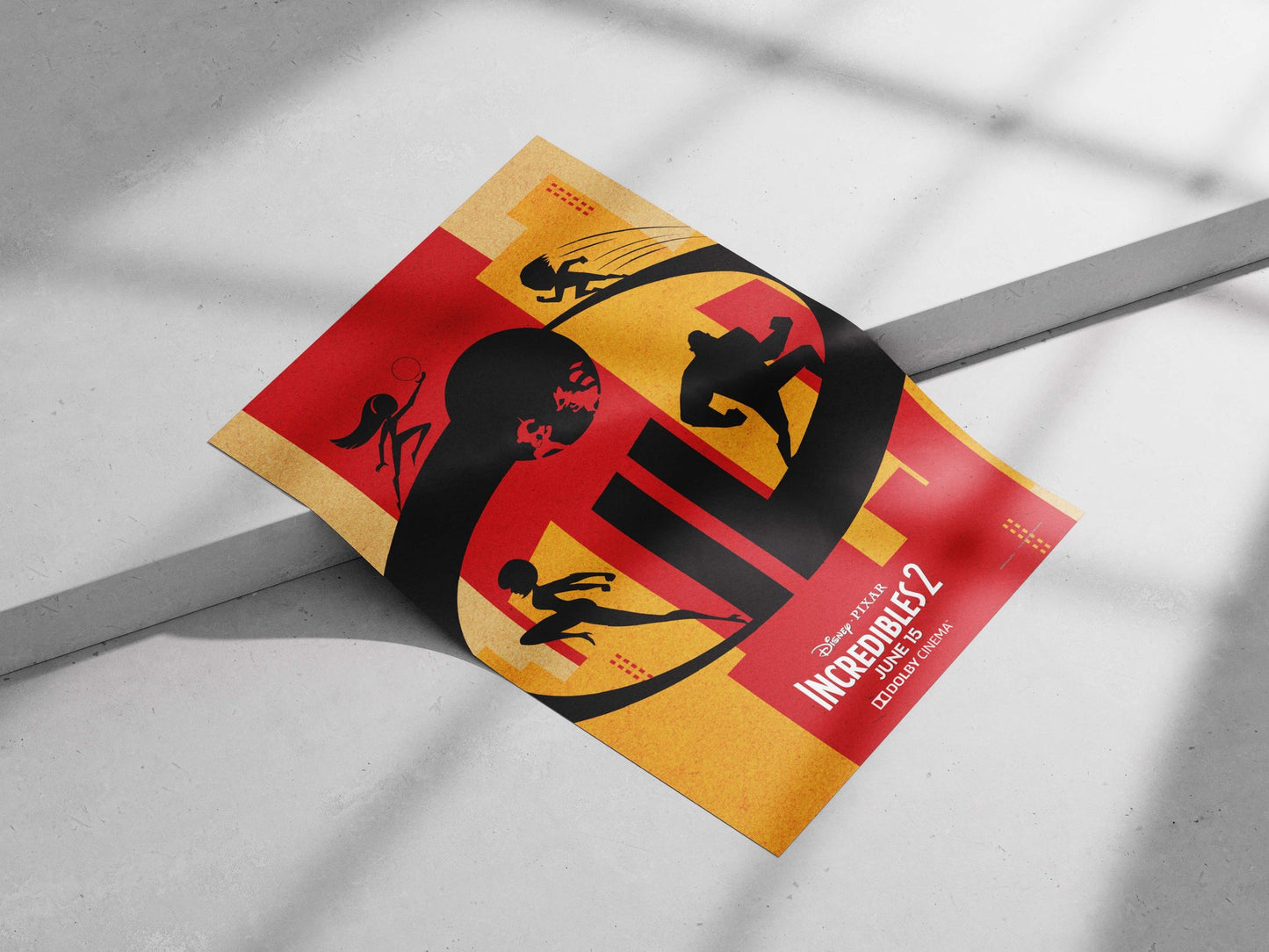 Disney-Pixar's "Incredibles 2" franchise. Main Subject: Disney-Pixar's "Incredibles 2" franchise. Matte poster print —
