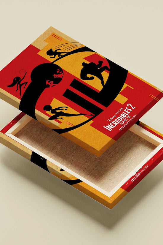 Disney-Pixar's "Incredibles 2" franchise. Main Subject: Disney-Pixar's "Incredibles 2" franchise. Canvas wall art —