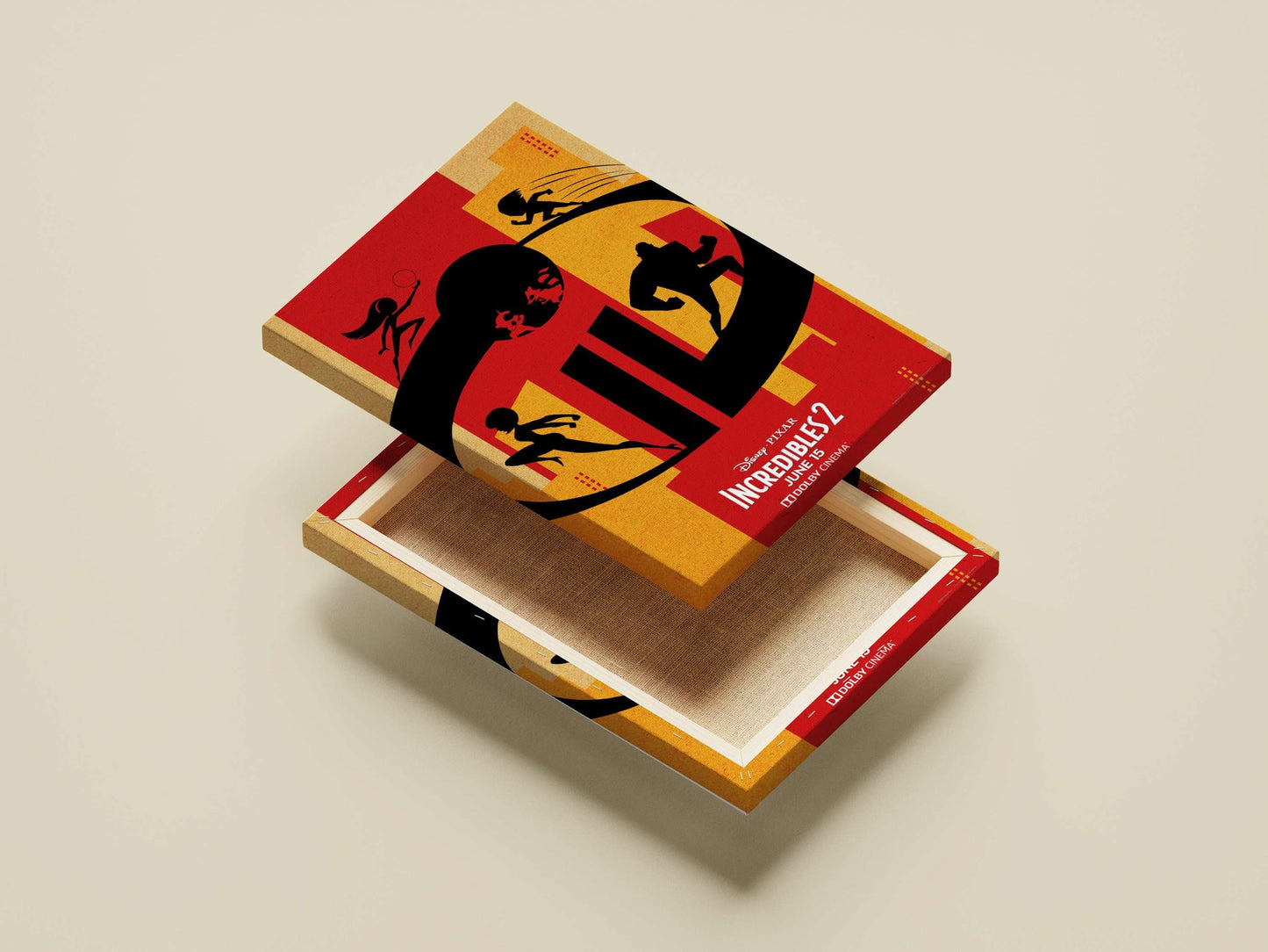 Disney-Pixar's "Incredibles 2" franchise. Main Subject: Disney-Pixar's "Incredibles 2" franchise. Canvas wall art —