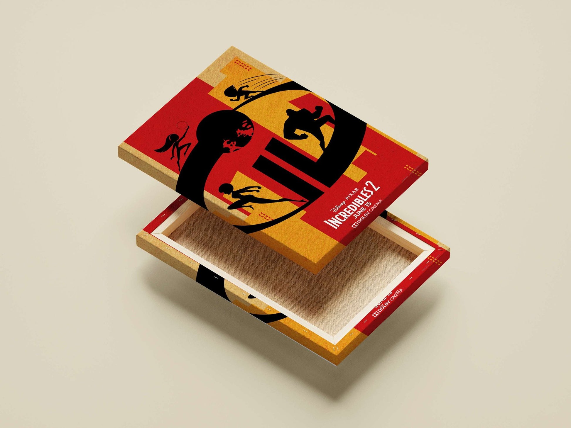 Disney-Pixar's "Incredibles 2" franchise. Main Subject: Disney-Pixar's "Incredibles 2" franchise. Canvas wall art —
