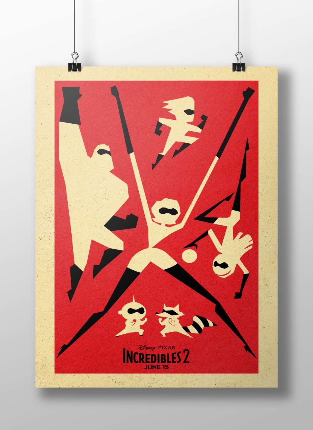 Disney Pixar's Incredibles 2 featuring the Parr family characters (Mr. Incredible, Elastigirl, Dash, Violet, and Frozone)