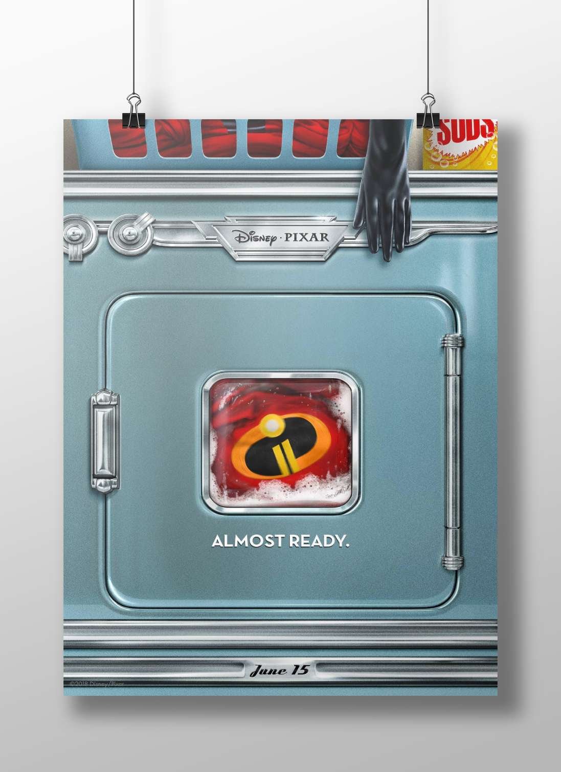 The Incredibles franchise (specifically its logo within a vintage-style freezer design) Main Subject: The Incredibles