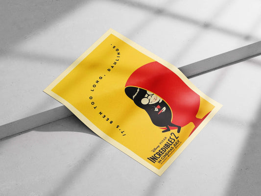 Incredibles 2 (Disney Pixar) Main Subject: Incredibles 2 (Disney Pixar) Matte poster print — Superhero wall art India |