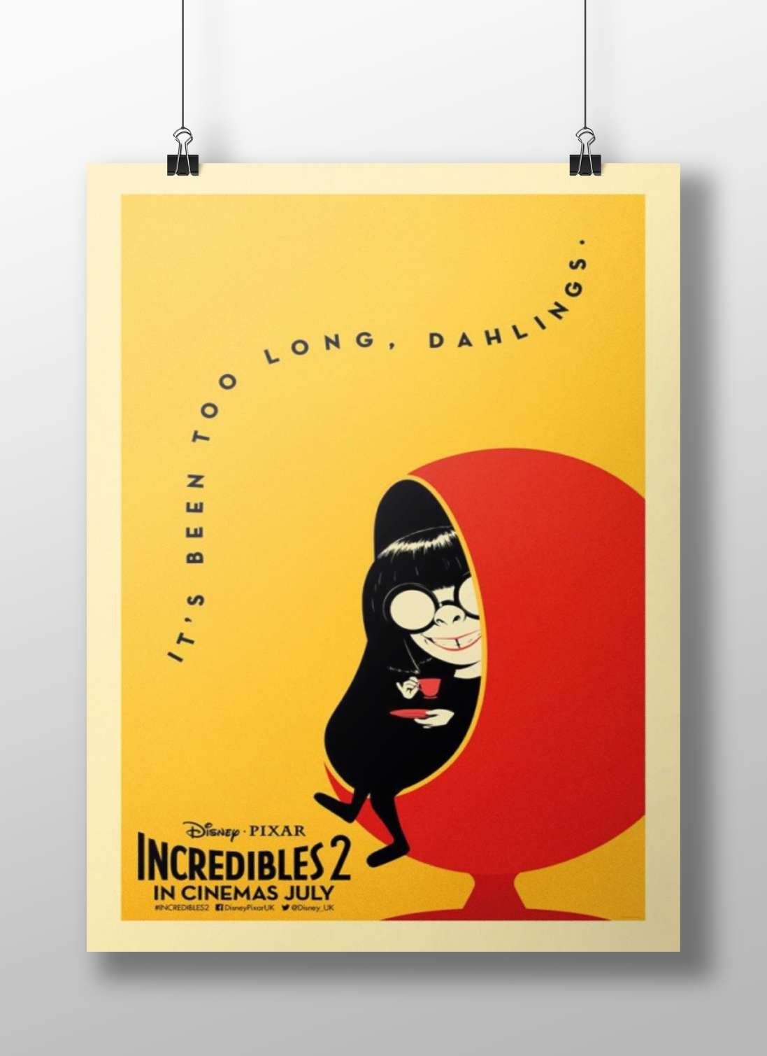 Incredibles 2 (Disney Pixar) Main Subject: Incredibles 2 (Disney Pixar) Matte BoizzBoard rigid print — Superhero wall art