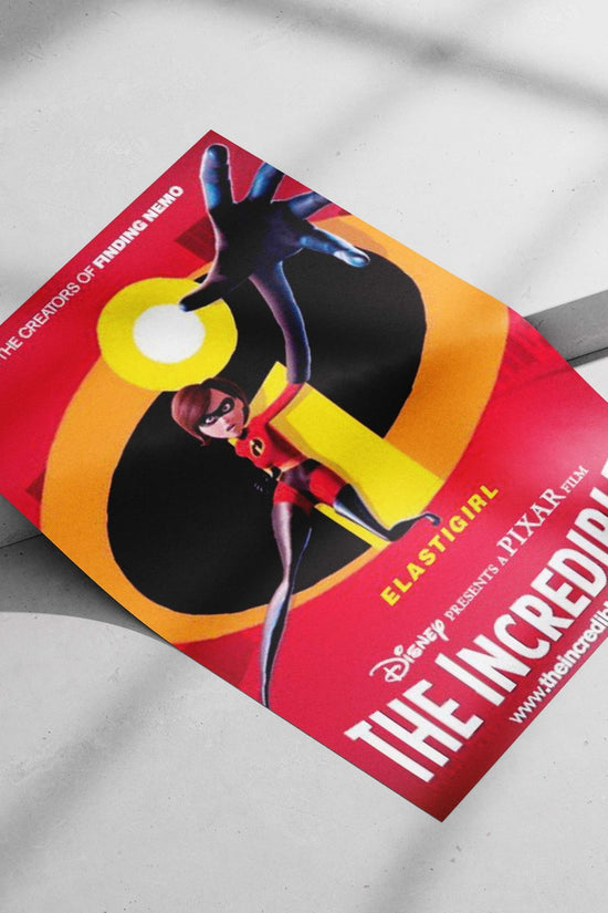 Elastigirl from The Incredibles Main Subject: Elastigirl from The Incredibles Matte poster print — Superhero wall art India