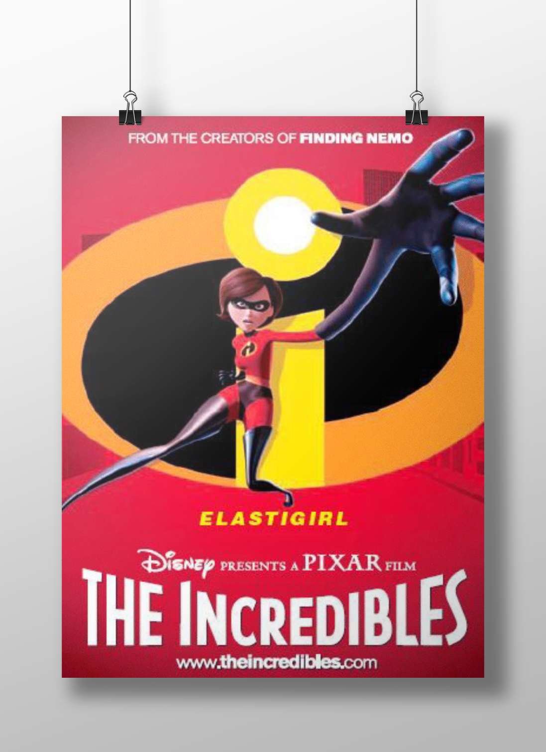 Elastigirl from The Incredibles Main Subject: Elastigirl from The Incredibles Matte BoizzBoard rigid print — Superhero wall