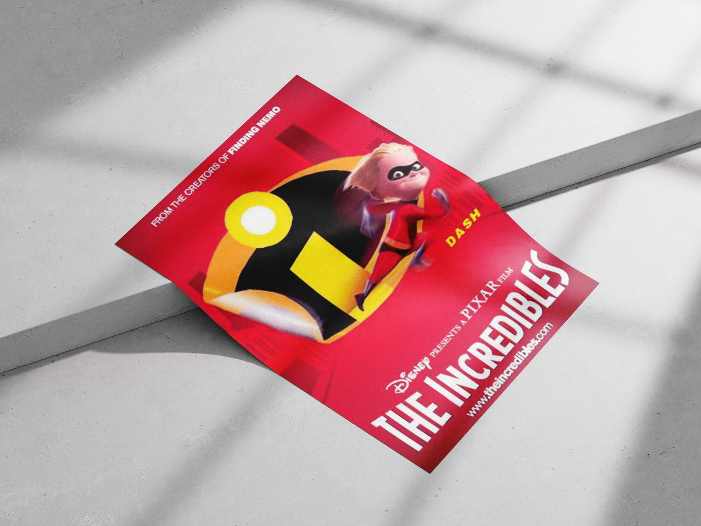 Dash from The Incredibles (Pixar franchise) Main Subject: Dash from The Incredibles (Pixar franchise) Matte poster print —