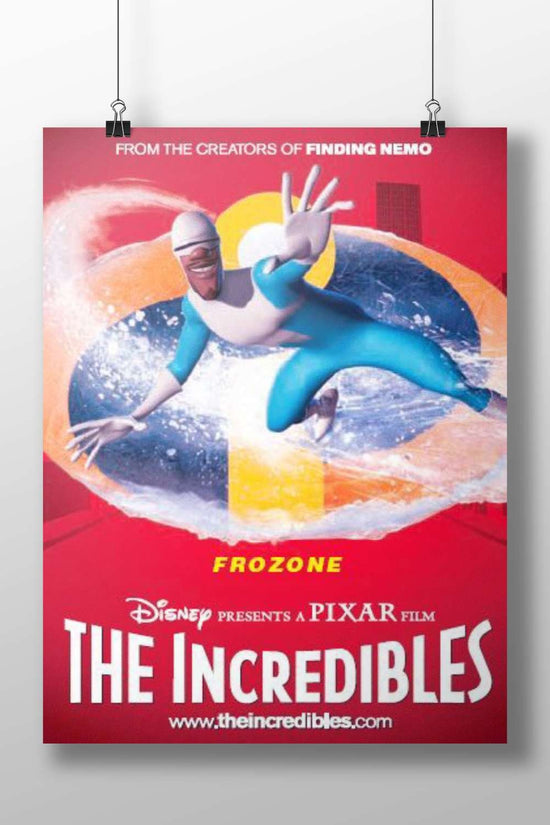 Frozone from The Incredibles Main Subject: Frozone from The Incredibles Matte BoizzBoard rigid print — Superhero wall art