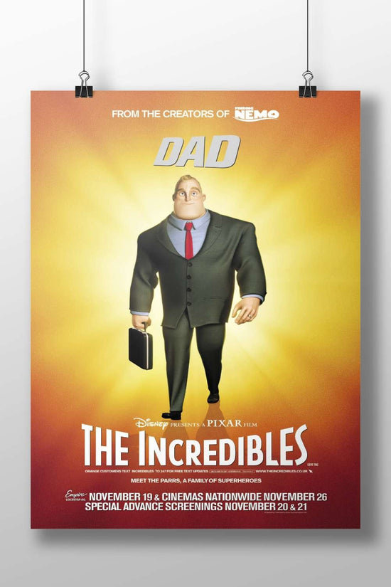 Mr. Parr (from The Incredibles) Main Subject: Mr. Parr (from The Incredibles) Matte BoizzBoard rigid print — Superhero wall