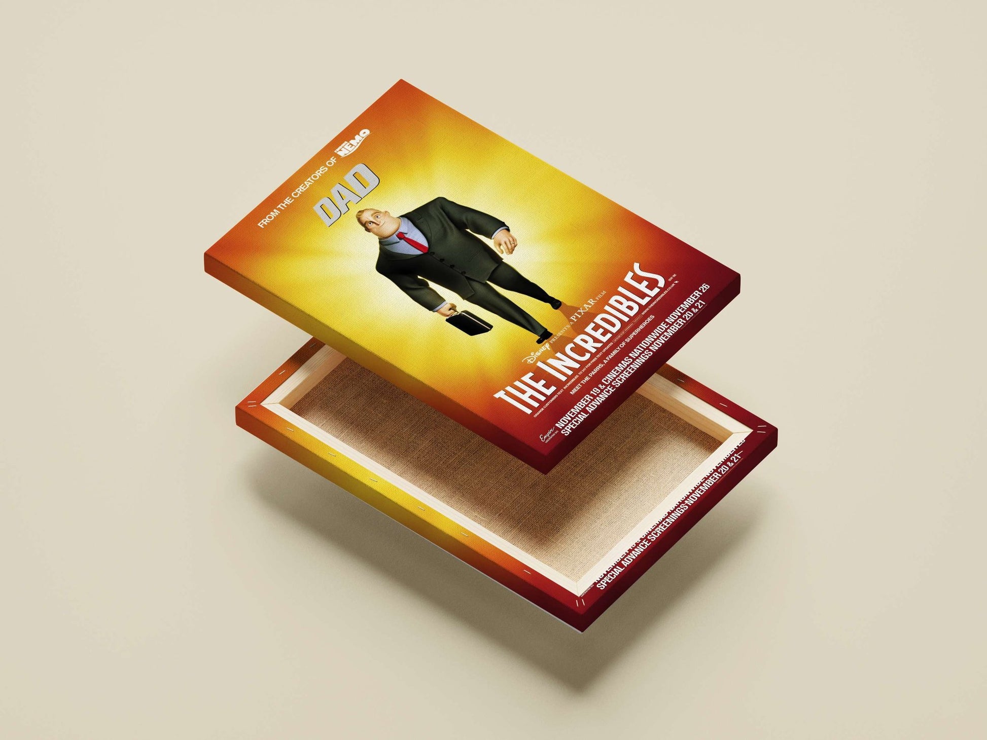 Mr. Parr (from The Incredibles) Main Subject: Mr. Parr (from The Incredibles) Canvas wall art — Superhero wall art India |