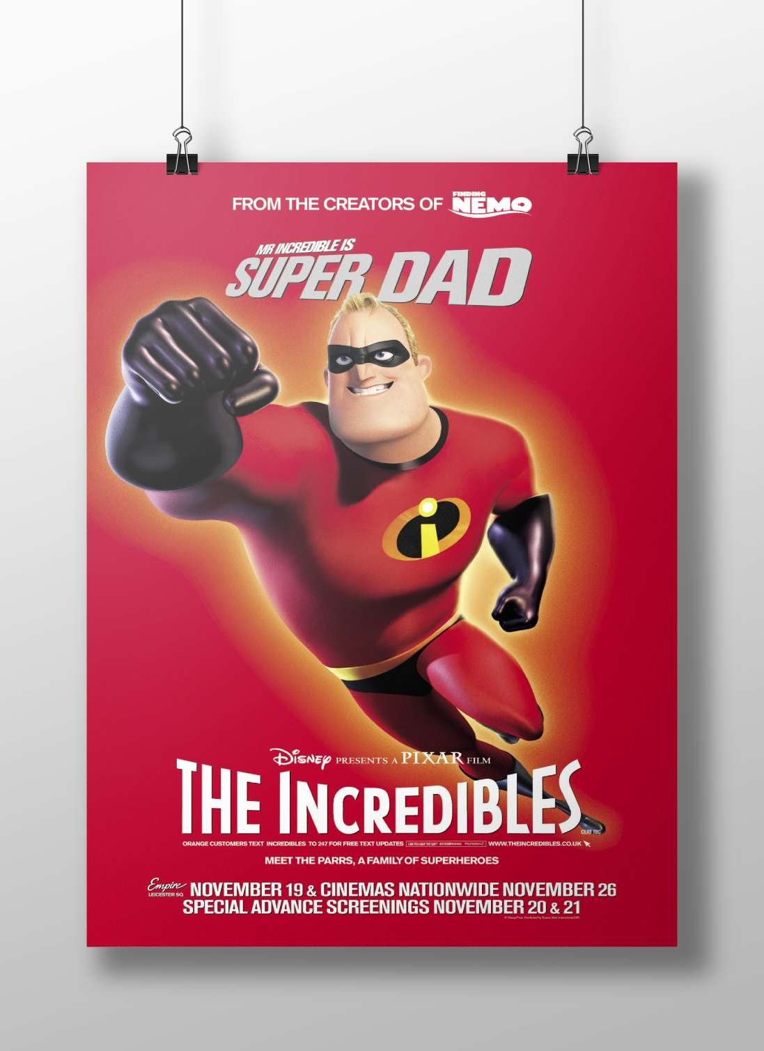 Mr. Incredible (Bob Parr) from The Incredibles franchise Main Subject: Mr. Incredible (Bob Parr) from The Incredibles