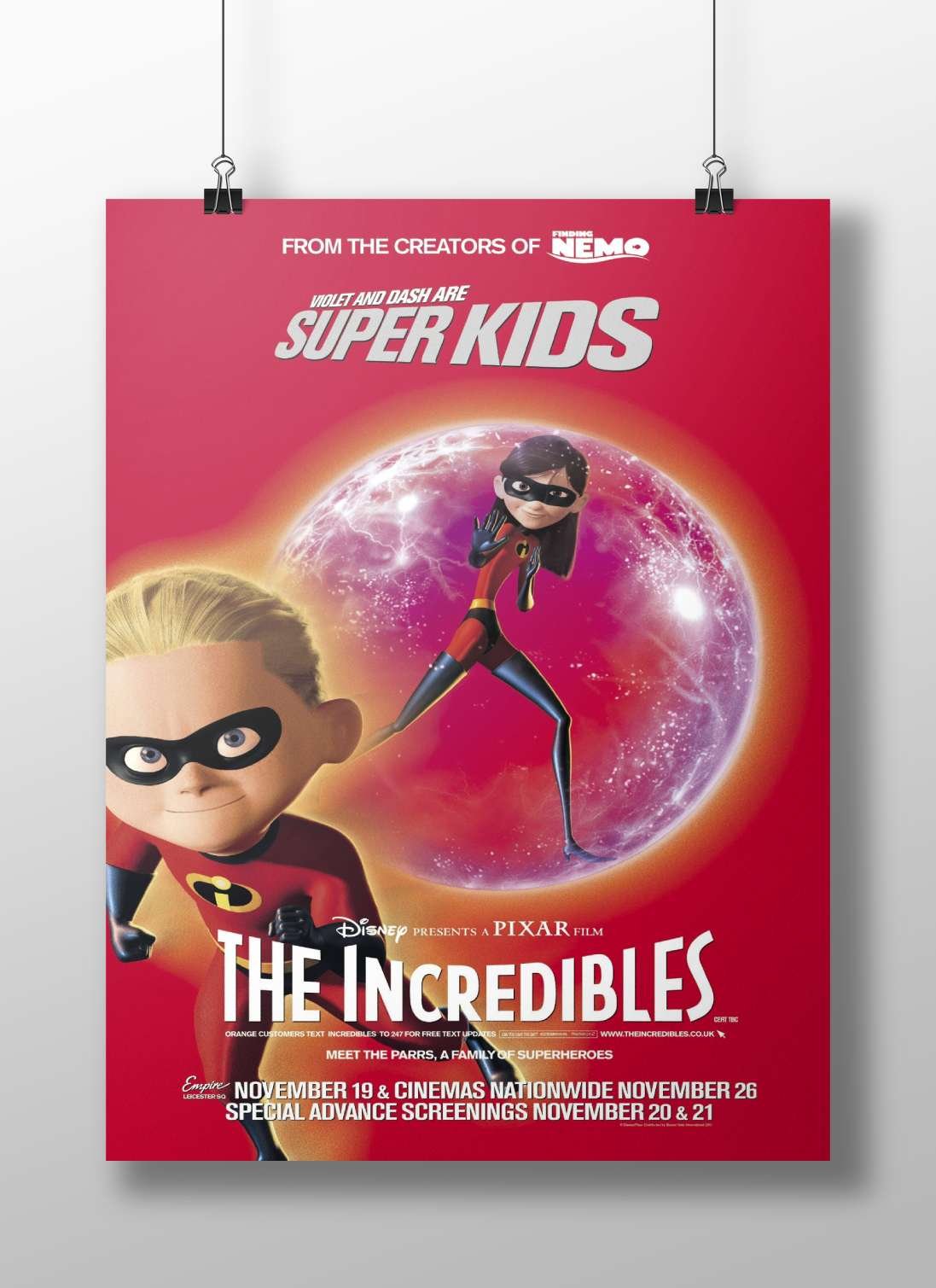 Violet Parr and Dash Parr from The Incredibles (Pixar film) Main Subject: Violet Parr and Dash Parr from The Incredibles