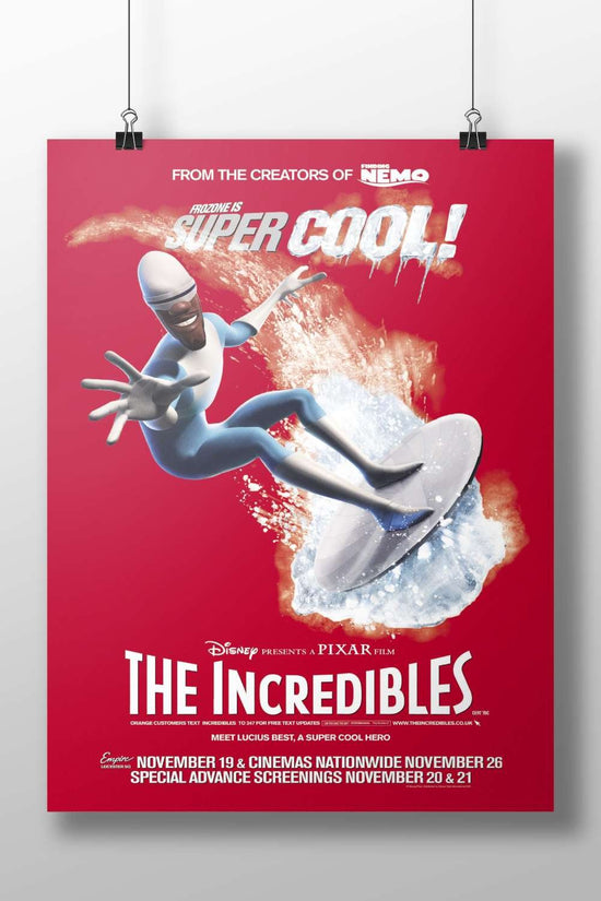 Lucius Best from The Incredibles Main Subject: Lucius Best from The Incredibles Matte BoizzBoard rigid print — Superhero