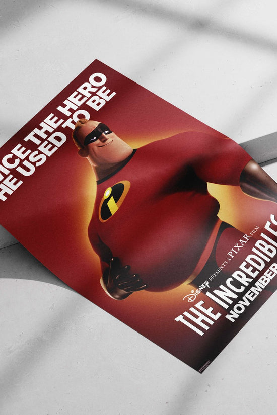 Mr. Incredible from The Incredibles franchise (Disney/Pixar film). Main Subject: Mr. Incredible from The Incredibles