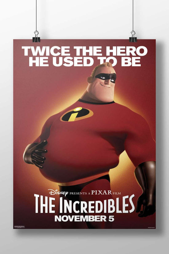 Mr. Incredible from The Incredibles franchise (Disney/Pixar film). Main Subject: Mr. Incredible from The Incredibles