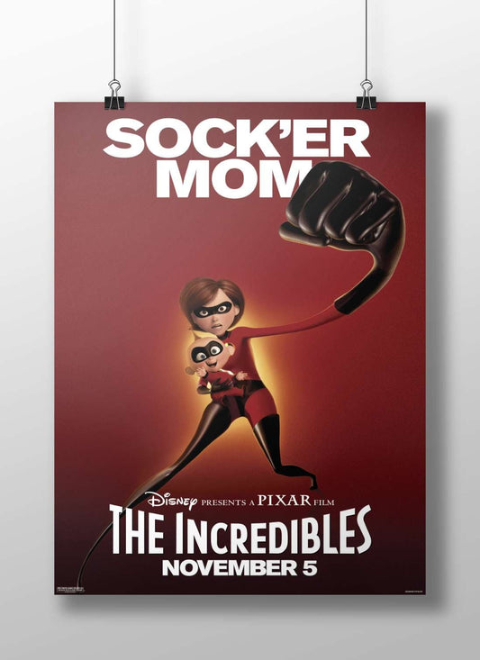 Helen Parr (Elastigirl) and her son from *The Incredibles* (Disney/Pixar franchise) Main Subject: Helen Parr (Elastigirl)