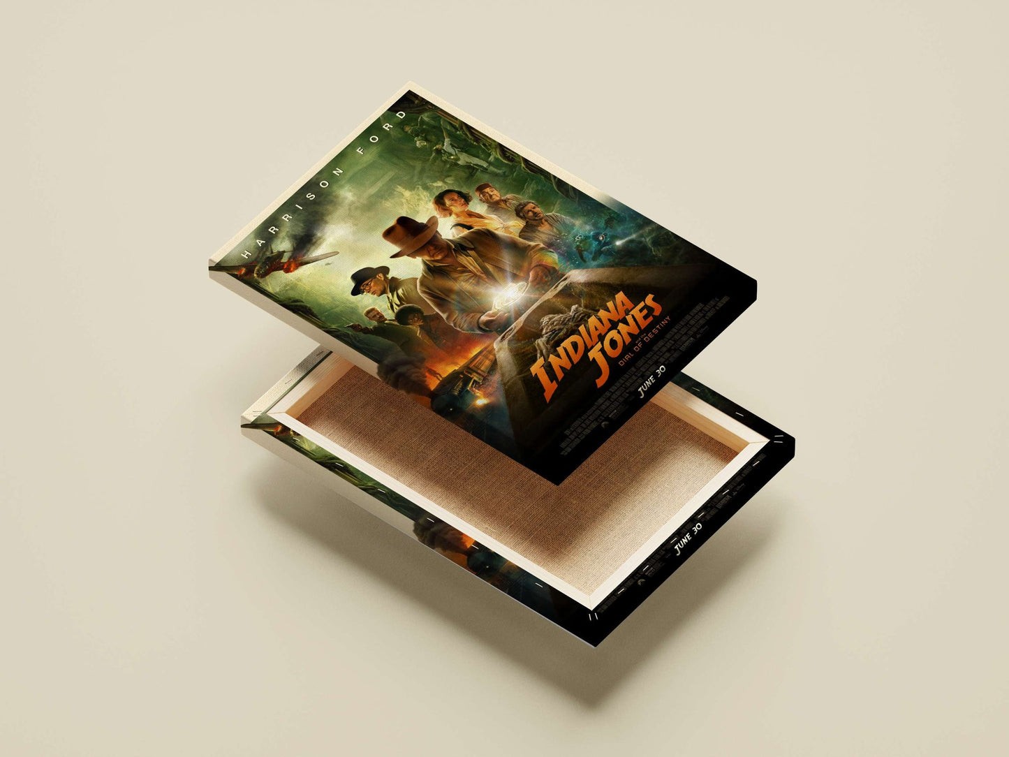 Indiana Jones and the Dial of Destiny Main Subject: Indiana Jones and the Dial of Destiny Canvas wall art — Bollywood wall