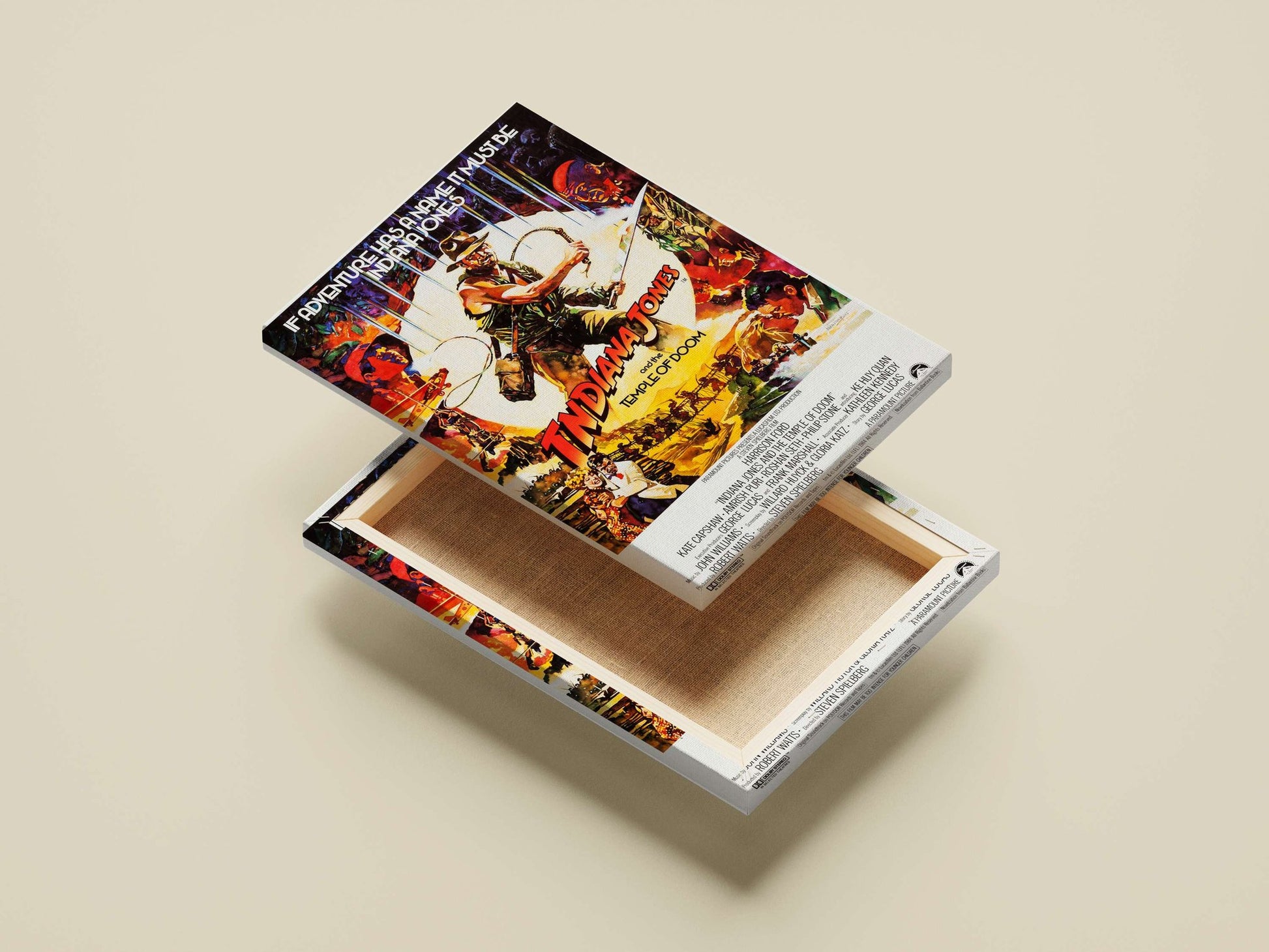 Indiana Jones and the Temple of Doom Main Subject: Indiana Jones and the Temple of Doom Canvas wall art — Hollywood wall art