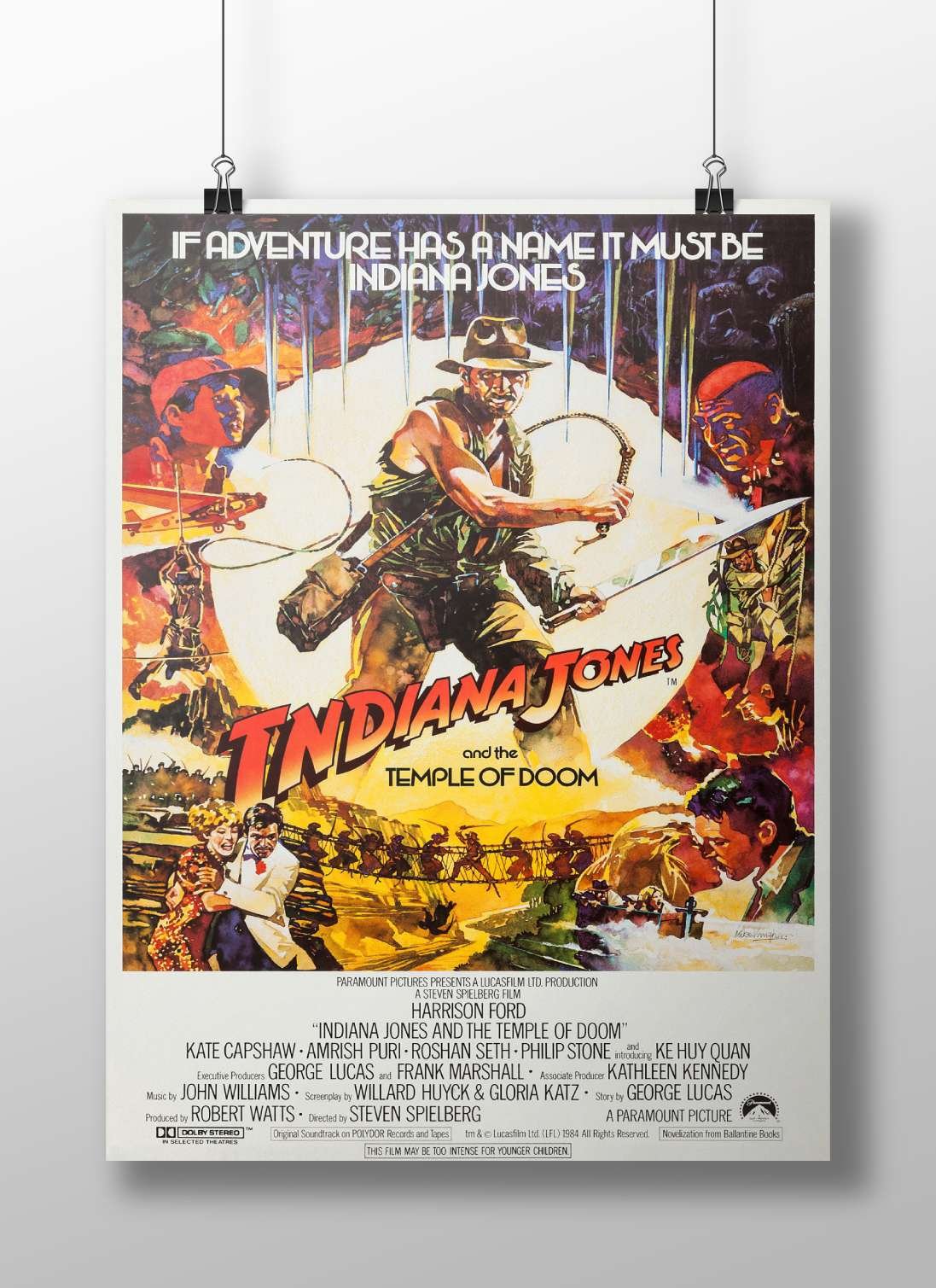 Indiana Jones and the Temple of Doom Main Subject: Indiana Jones and the Temple of Doom Matte BoizzBoard rigid print —