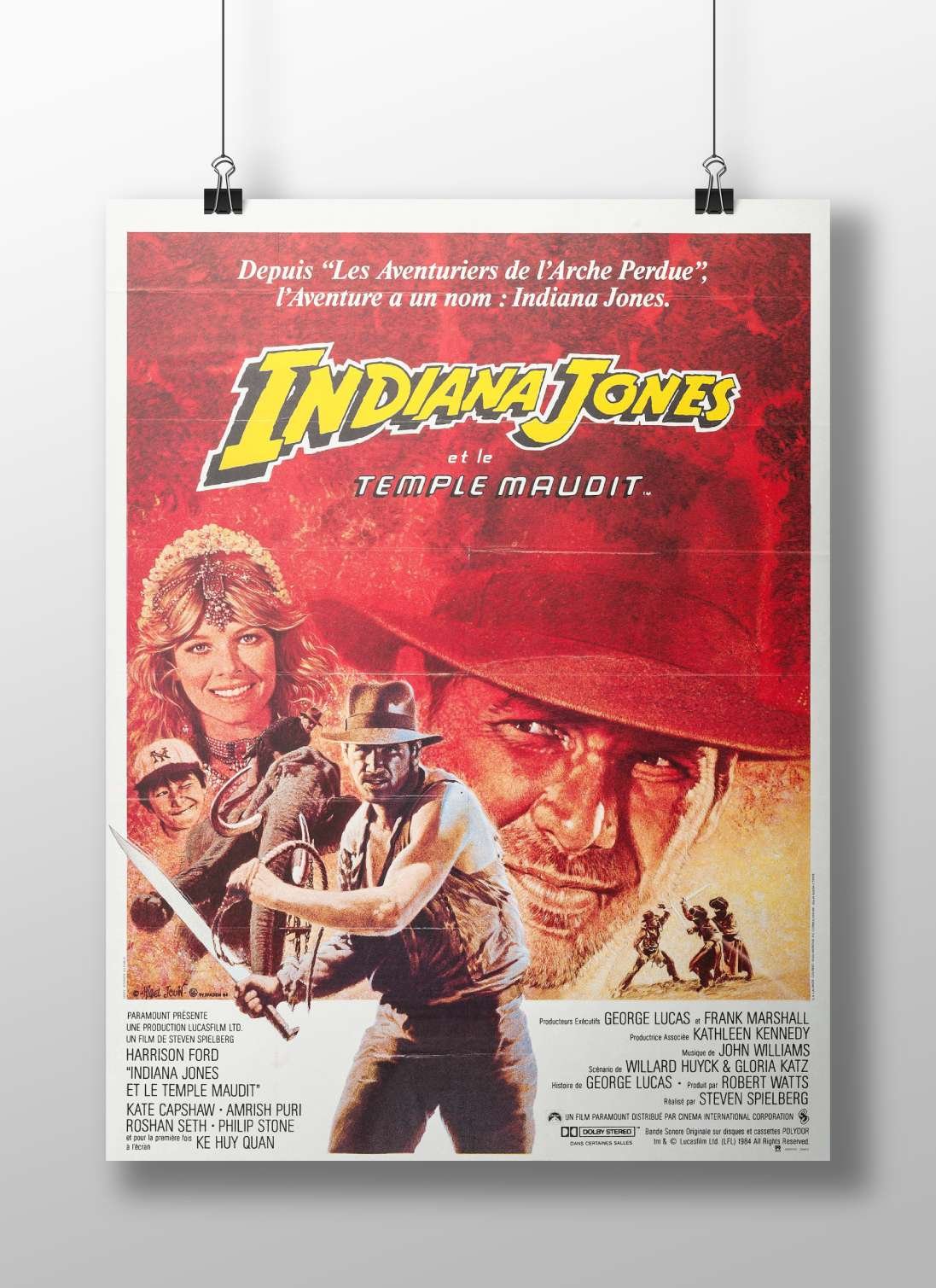 Indiana Jones and the Temple of Doom Main Subject: Indiana Jones and the Temple of Doom Matte BoizzBoard rigid print —