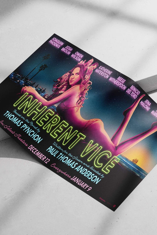 The film "Inherent Vice" based on Thomas Pynchon's novel, directed by Paul Thomas Anderson. Main Subject: The film "Inherent