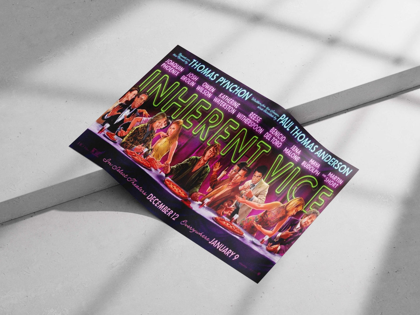 The movie *Inherent Vice* (based on Thomas Pynchon's novel, directed by Paul Thomas Anderson) Main Subject: The movie