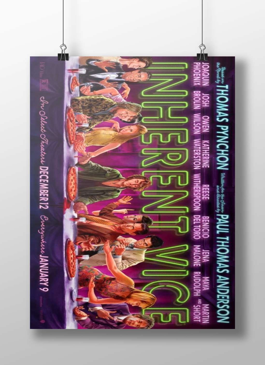 The movie *Inherent Vice* (based on Thomas Pynchon's novel, directed by Paul Thomas Anderson) Main Subject: The movie