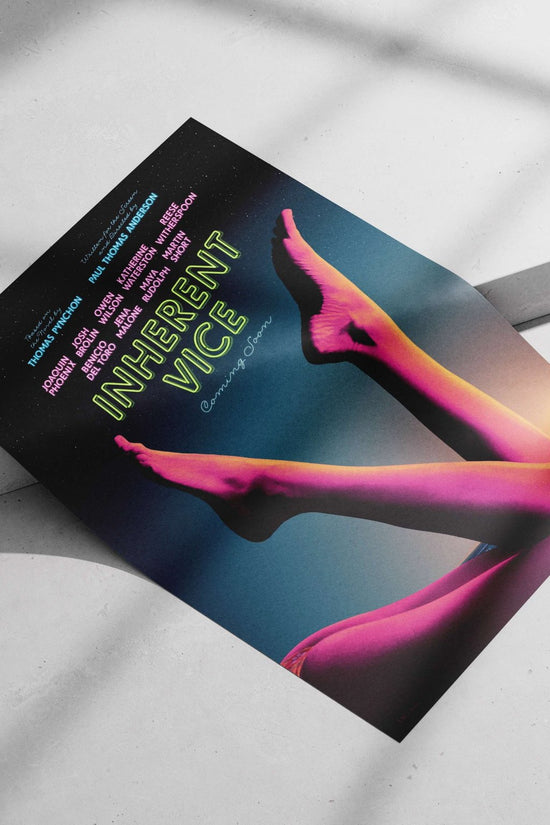 Inherent Vice movie poster by Paul Thomas Anderson (based on Thomas Pynchon's novel) Main Subject: Inherent Vice movie