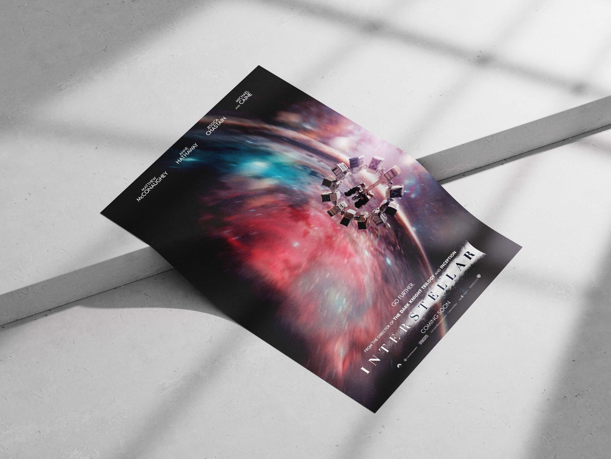The film Interstellar (2014), starring Matthew McConaughey, Anne Hathaway, Jessica Chastain, and Michael Caine. Main