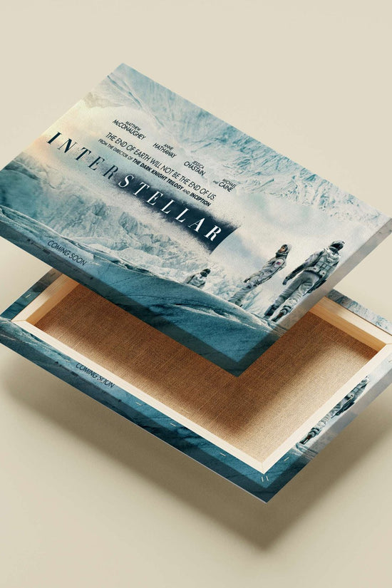 Interstellar (movie) starring Matthew McConaughey, Anne Hathaway, Jessica Chastain, and Michael Caine Main Subject: