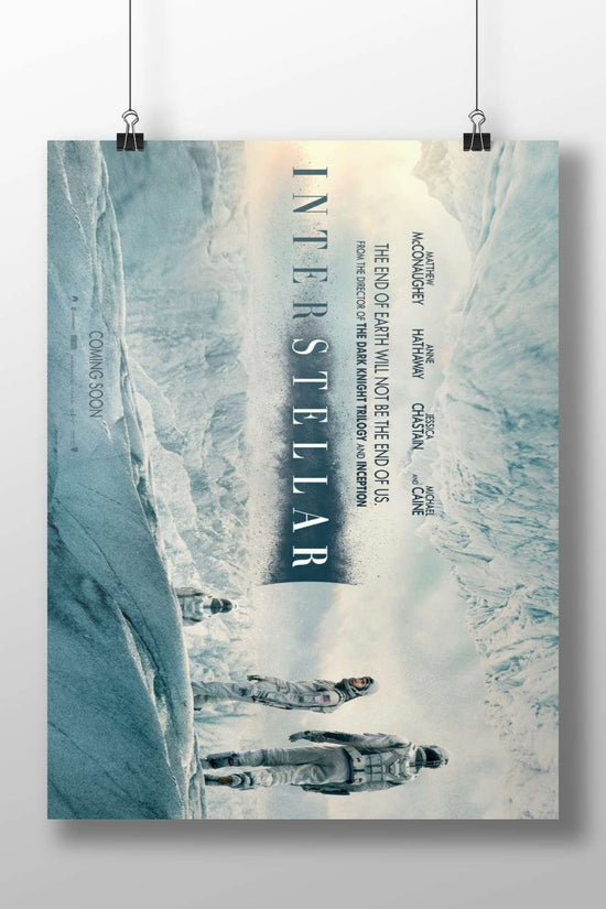 Interstellar (movie) starring Matthew McConaughey, Anne Hathaway, Jessica Chastain, and Michael Caine Main Subject: