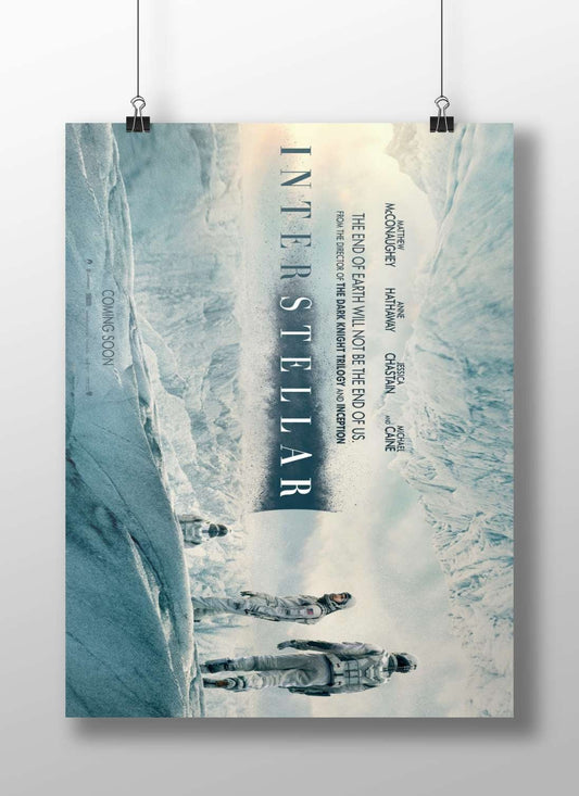 Interstellar (movie) starring Matthew McConaughey, Anne Hathaway, Jessica Chastain, and Michael Caine Main Subject: