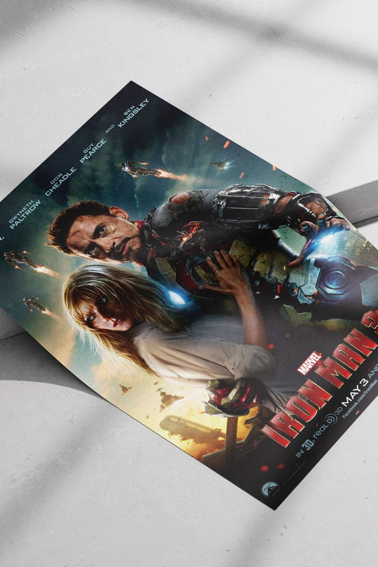 Robert Downey Jr. (as Tony Stark/Iron Man) and Gwyneth Paltrow (as Pepper Potts) from Marvel's Iron Man 3 franchise. Main