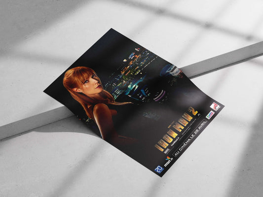 Pepper Potts from Marvel's Iron Man 2 Main Subject: Pepper Potts from Marvel's Iron Man 2 Matte poster print — Superhero