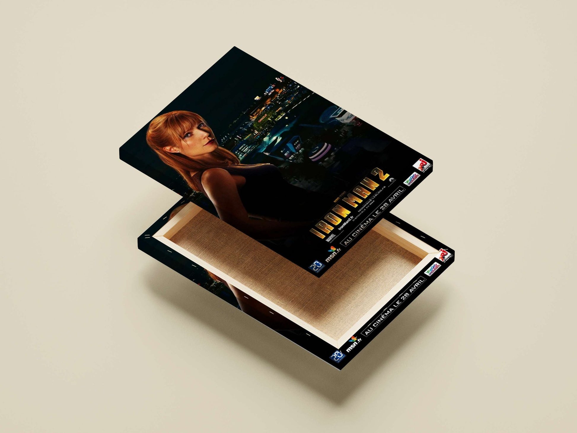 Pepper Potts from Marvel's Iron Man 2 Main Subject: Pepper Potts from Marvel's Iron Man 2 Canvas wall art — Superhero wall