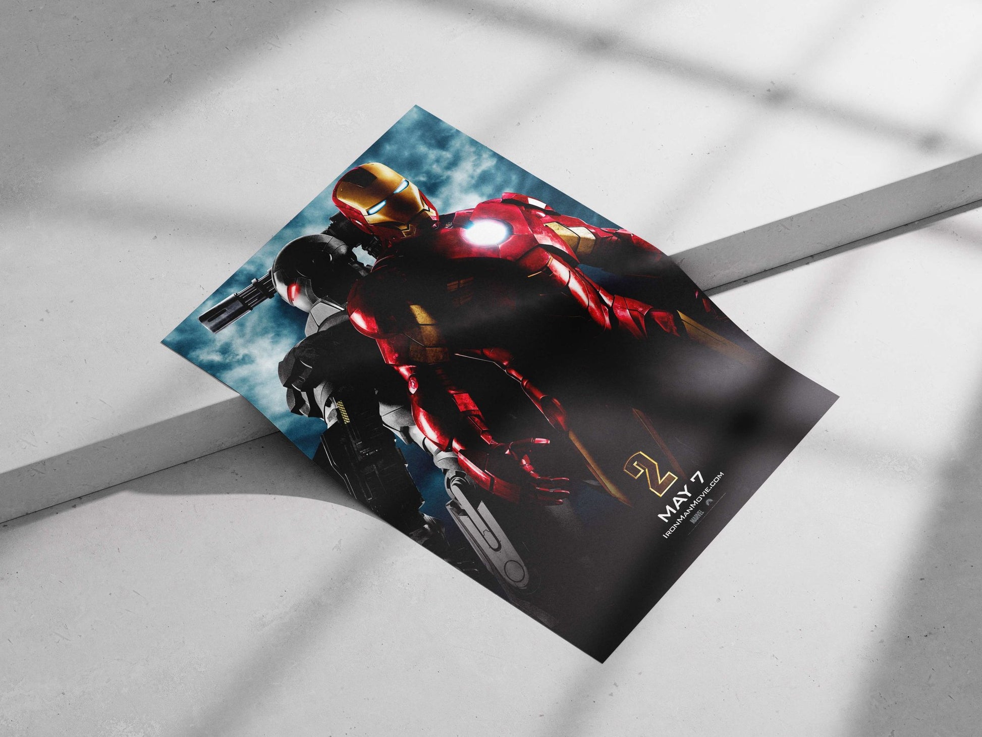 Iron Man (Mark 42 armor) and War Machine (Mark VII armor) from Marvel Cinematic Universe Main Subject: Iron Man (Mark 42