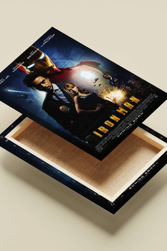 The 2008 film "Iron Man" starring Robert Downey Jr. as Tony Stark, Terrence Howard as James Rhodes, Jeff Bridges as Howard