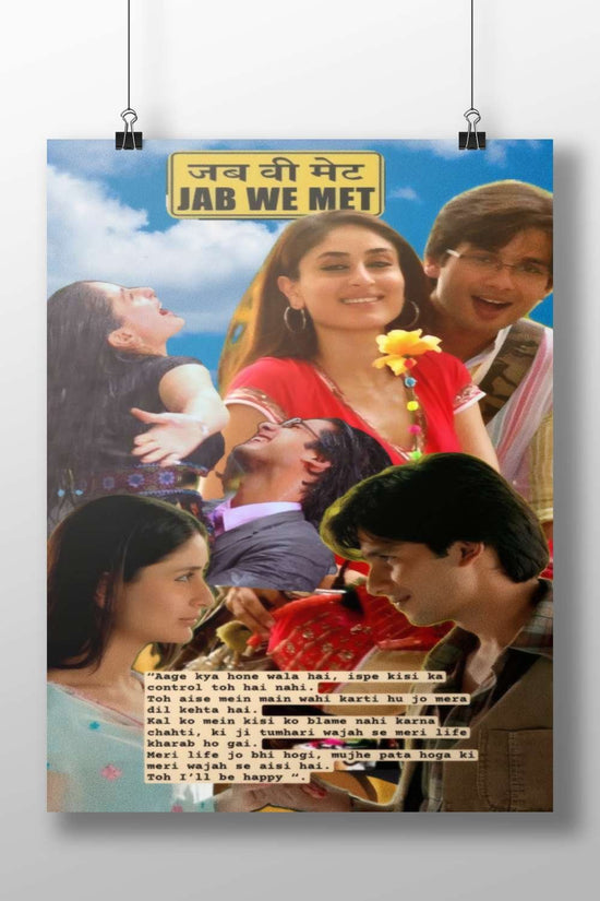 The Bollywood film "Jab We Met" (2007) Jab We Met - Romantic Icon Poster
