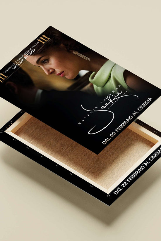 Natalie Portman in the film "Jackie" Main Subject: Natalie Portman in the film "Jackie" Canvas wall art — Hollywood wall art