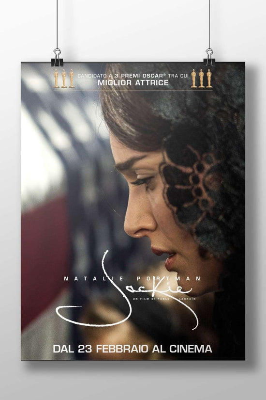 The film "Jackie" starring Natalie Portman. Main Subject: The film "Jackie" starring Natalie Portman. Matte BoizzBoard rigid