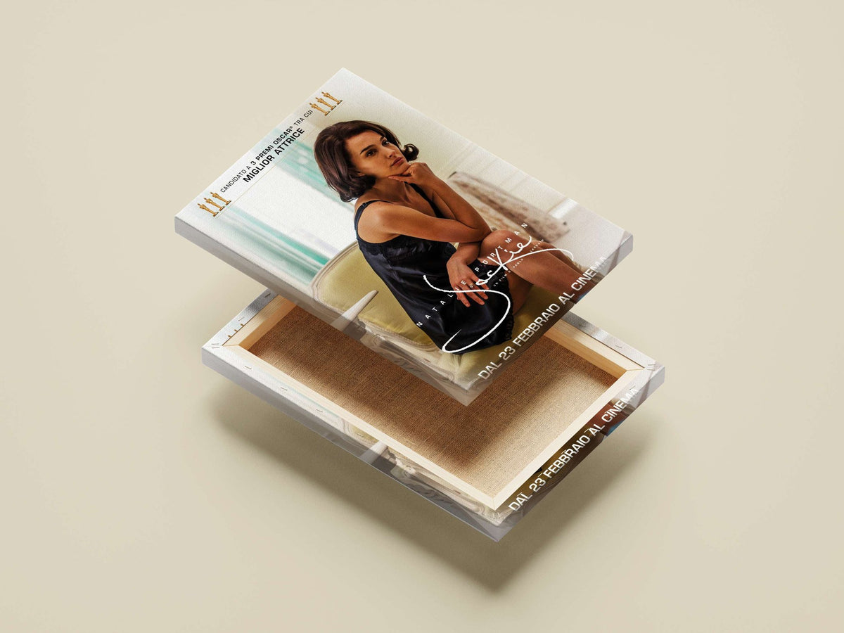 Natalie Portman in the film "Jackie" Main Subject: Natalie Portman in the film "Jackie" Canvas wall art — Hollywood wall art