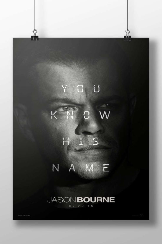 Jason Bourne Main Subject: Jason Bourne Matte BoizzBoard rigid print — Hollywood wall art India | PosterBoizz