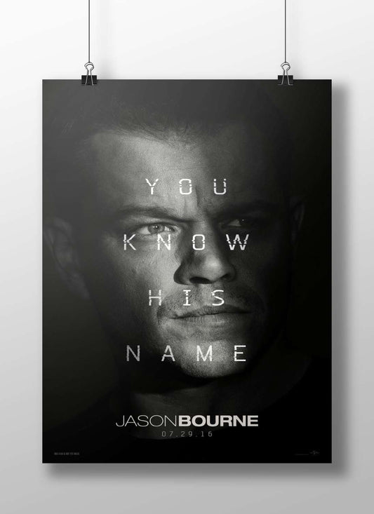 Jason Bourne Main Subject: Jason Bourne Matte BoizzBoard rigid print — Hollywood wall art India | PosterBoizz