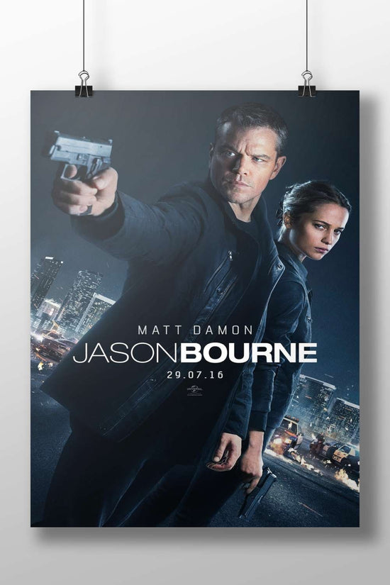 Jason Bourne franchise and Matt Damon Main Subject: Jason Bourne franchise and Matt Damon Matte BoizzBoard rigid print —
